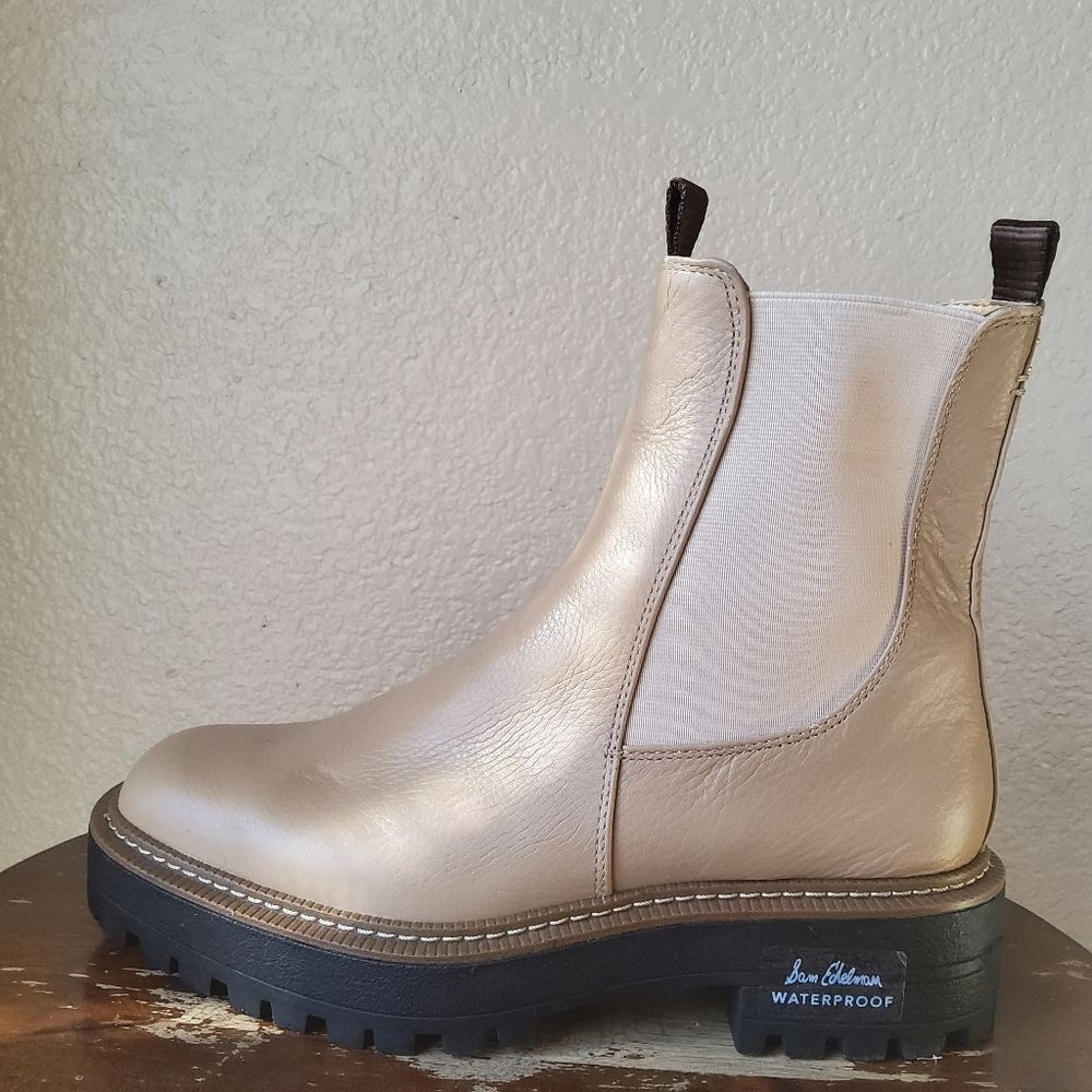 Sam Edelman Laguna Waterproof Lug Sole Chelsea Boot Size 8 New